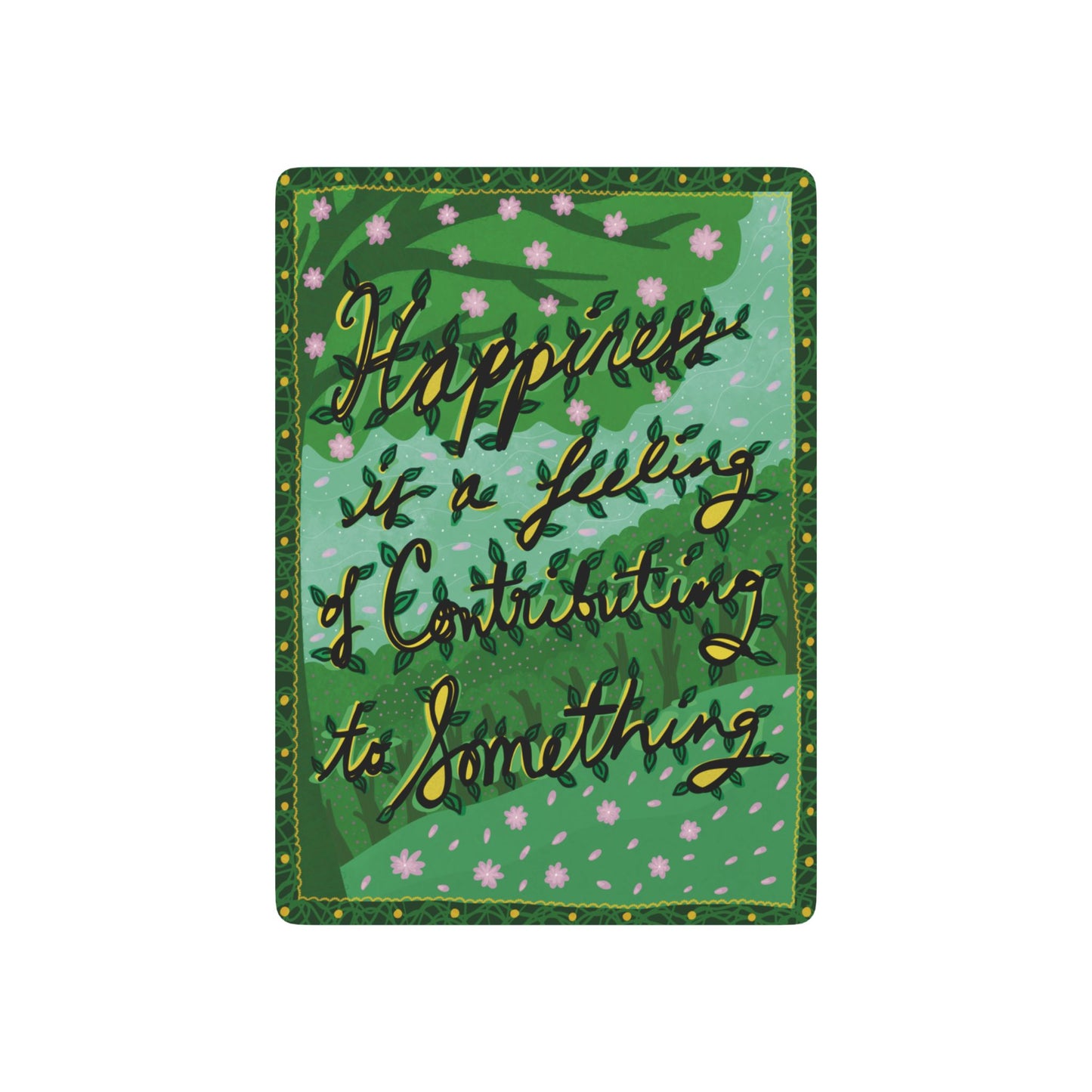 Playing Cards — Inspirational Green Back Design, Standard Ace Spades Deck