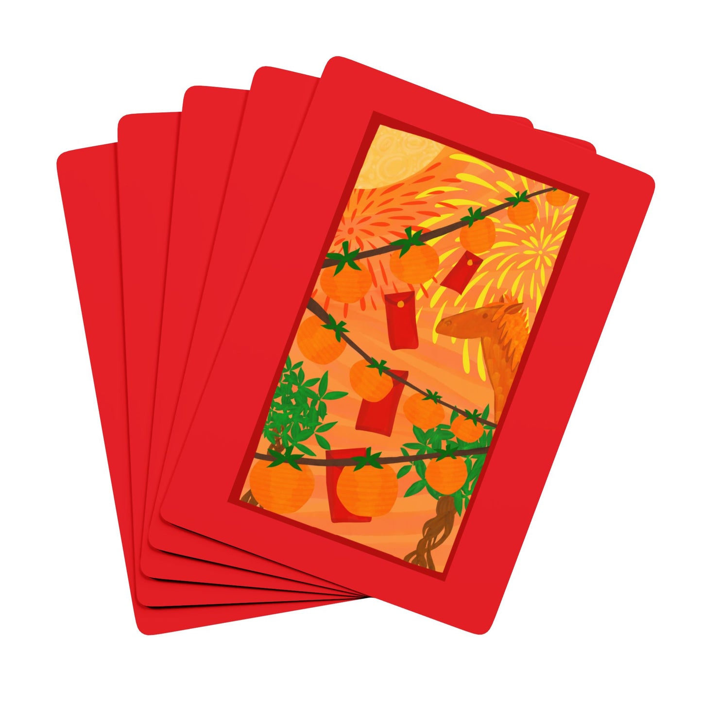 Lunar New Year Fire Horse Playing Cards