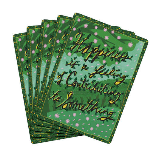 Playing Cards — Inspirational Green Back Design, Standard Ace Spades Deck